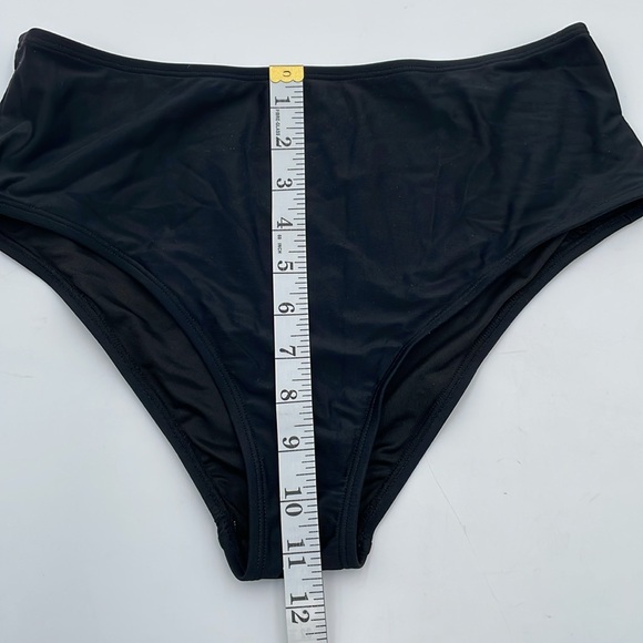 CUPSHE Floral Black Tankini Swimsuit V Neck Adjustable Strap Mid Rise - Picture 14 of 16